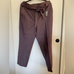 Express cropped paperbag waist pants